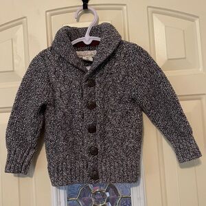 Stylish Black & White Knit Kids Sweater